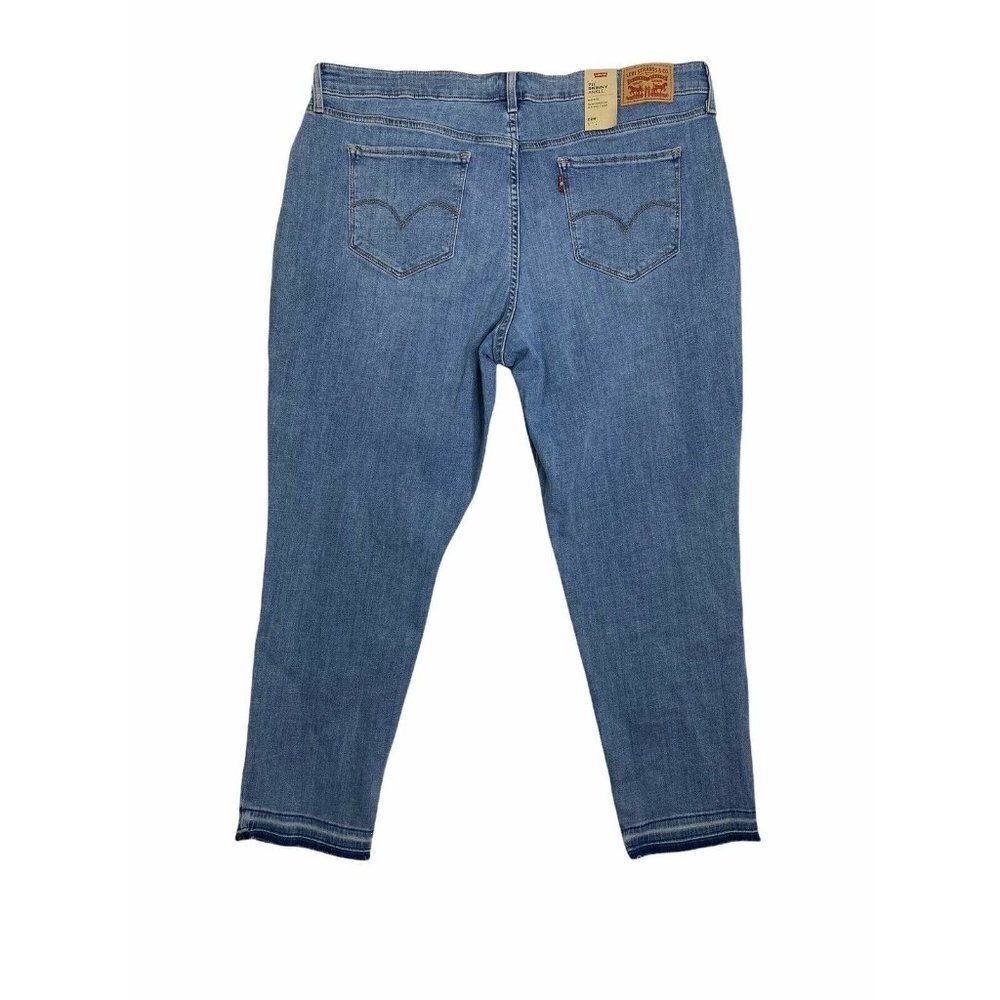 Levi's Women's Plus 711 Skinny Ankle Mid Rise Blue Slim Jeans Size 22W - Picture 7 of 12